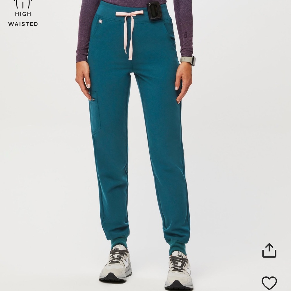 Women's Caribbean Blue Zamora High Waisted Joggers